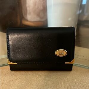 NWOT Dunhill Black Leather Key Holder